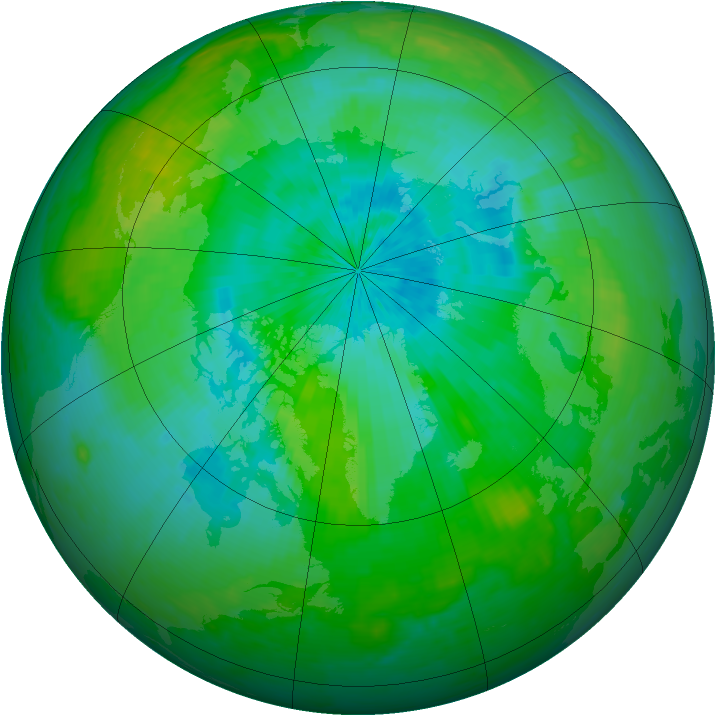 Arctic ozone map for 17 August 2003